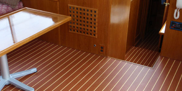vloeren voor de boot teak HPL - kurk - - PVC - tapijt
